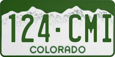 CO license plate 124CMI