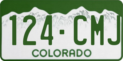 CO license plate 124CMJ
