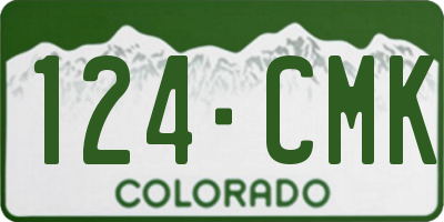 CO license plate 124CMK