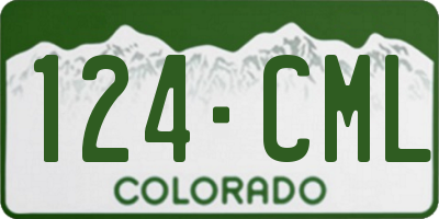 CO license plate 124CML