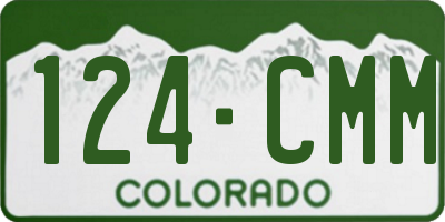 CO license plate 124CMM