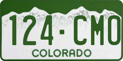 CO license plate 124CMO