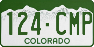 CO license plate 124CMP