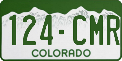 CO license plate 124CMR