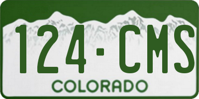 CO license plate 124CMS