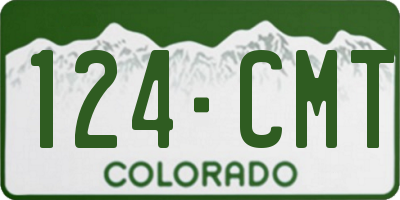 CO license plate 124CMT