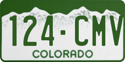 CO license plate 124CMV
