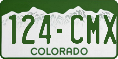 CO license plate 124CMX