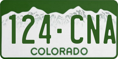 CO license plate 124CNA