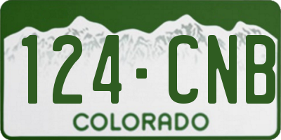 CO license plate 124CNB