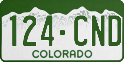 CO license plate 124CND