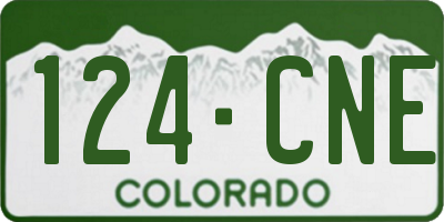 CO license plate 124CNE