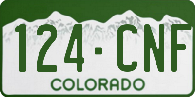 CO license plate 124CNF