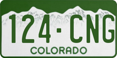 CO license plate 124CNG