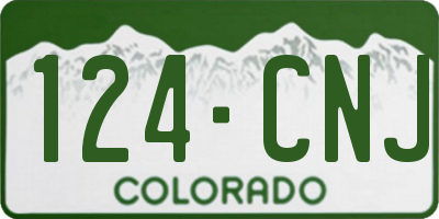 CO license plate 124CNJ