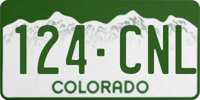 CO license plate 124CNL