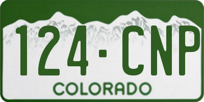 CO license plate 124CNP