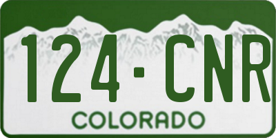 CO license plate 124CNR