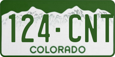 CO license plate 124CNT