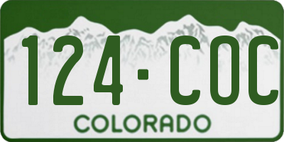 CO license plate 124COC