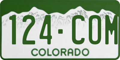 CO license plate 124COM