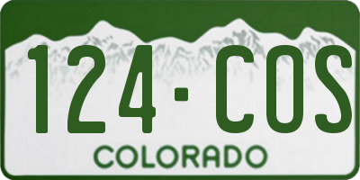 CO license plate 124COS