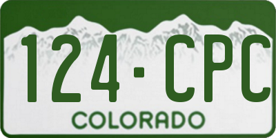 CO license plate 124CPC