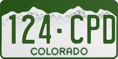 CO license plate 124CPD