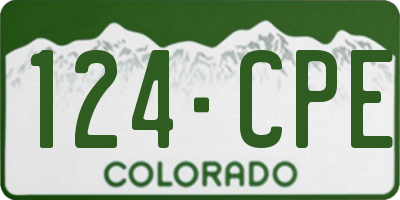 CO license plate 124CPE