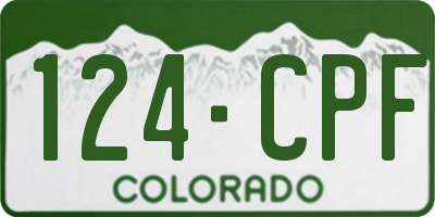 CO license plate 124CPF