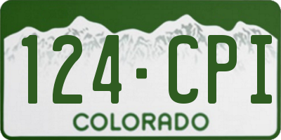 CO license plate 124CPI