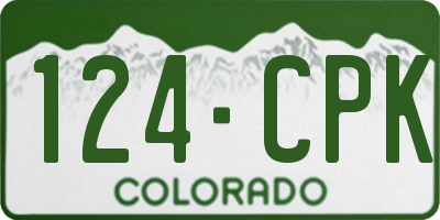 CO license plate 124CPK