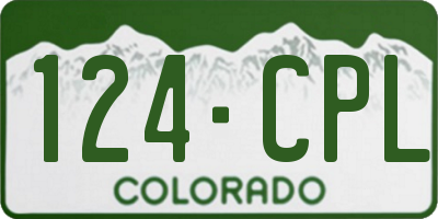 CO license plate 124CPL