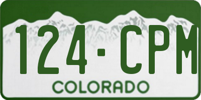 CO license plate 124CPM