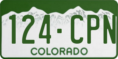 CO license plate 124CPN