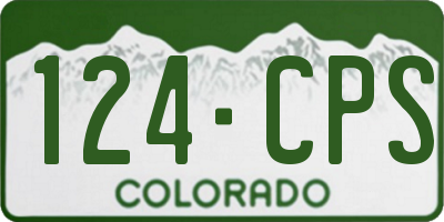 CO license plate 124CPS