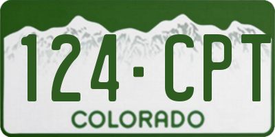 CO license plate 124CPT