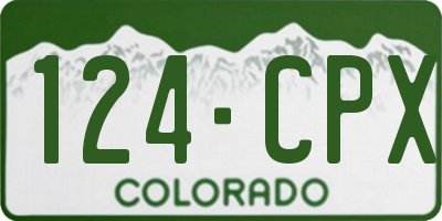 CO license plate 124CPX