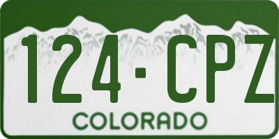 CO license plate 124CPZ