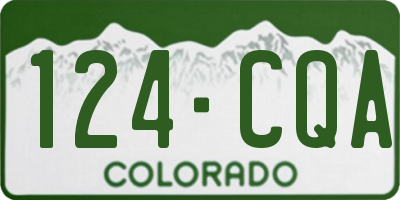 CO license plate 124CQA