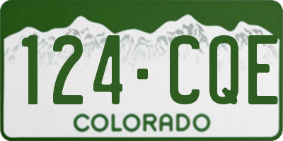 CO license plate 124CQE