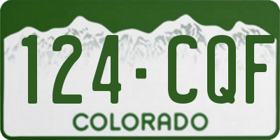 CO license plate 124CQF