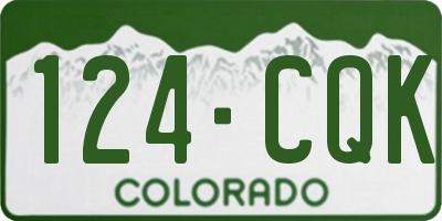 CO license plate 124CQK