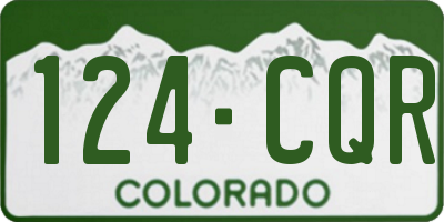 CO license plate 124CQR