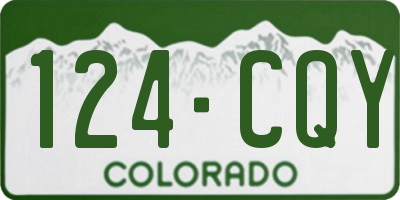 CO license plate 124CQY