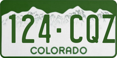 CO license plate 124CQZ