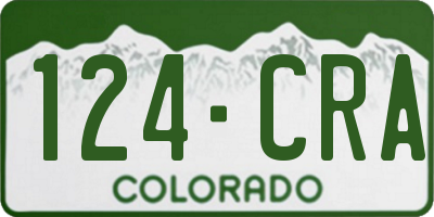 CO license plate 124CRA