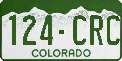CO license plate 124CRC