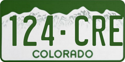 CO license plate 124CRE