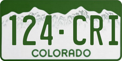 CO license plate 124CRI